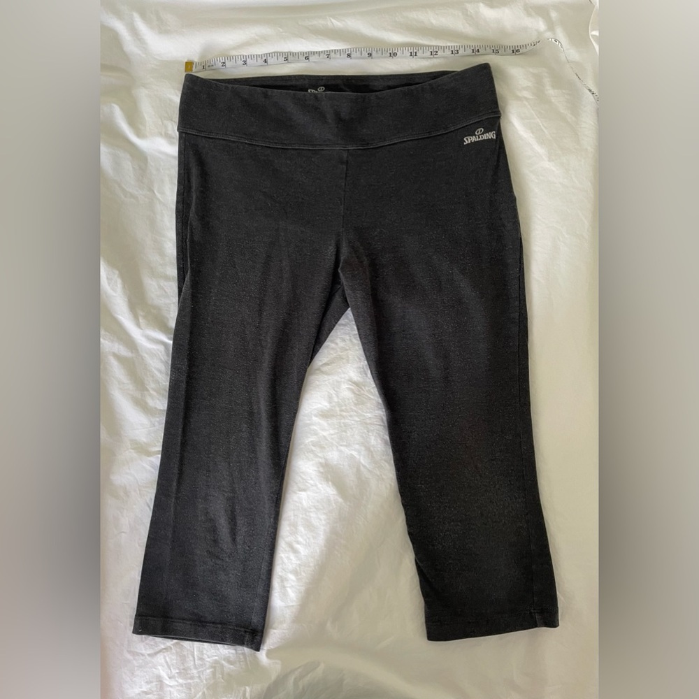 Spalding Cropped Dark Grey Leggings Soft Below Knee